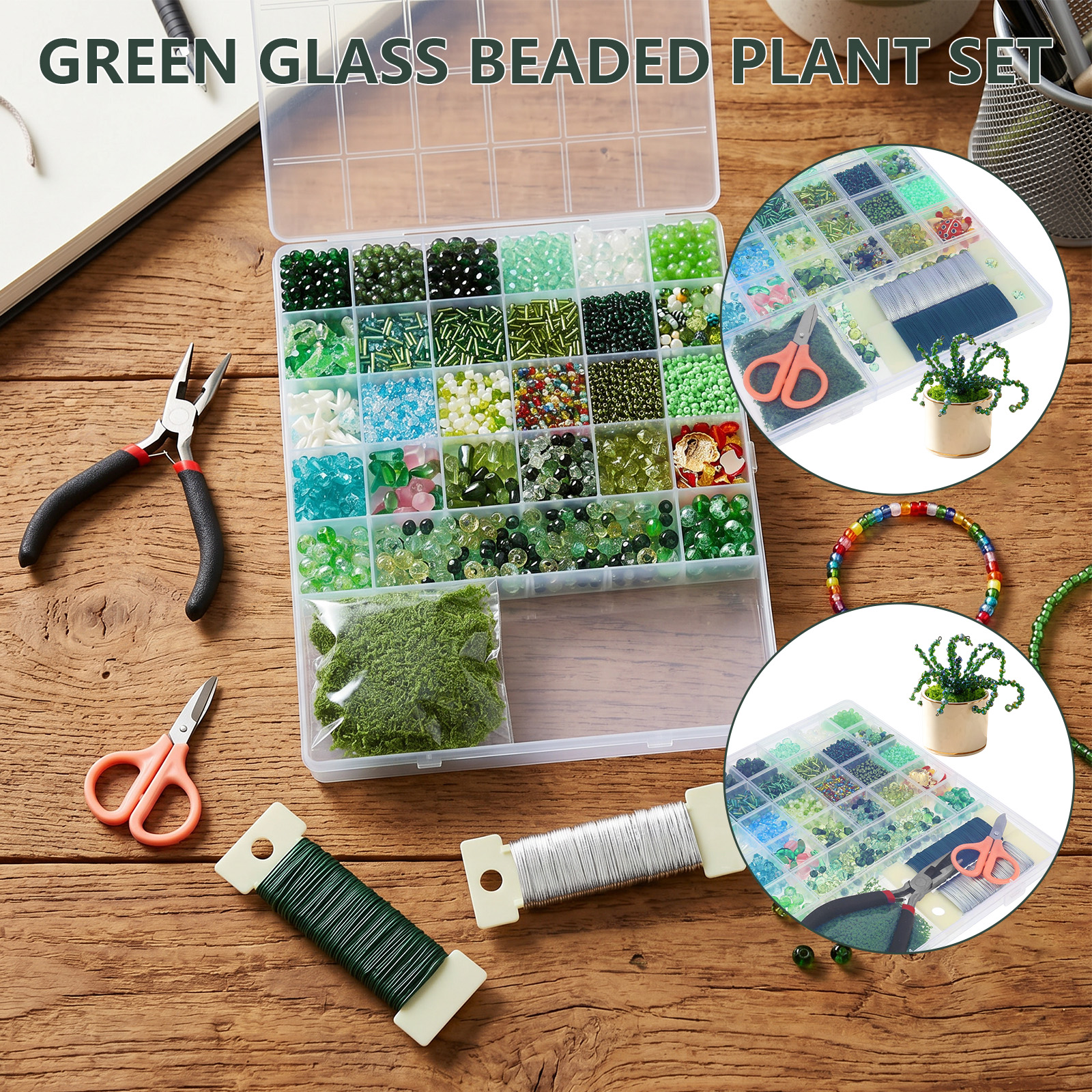 Jewelry Making Videos - Beaded Plant Kit with Artificial Moss