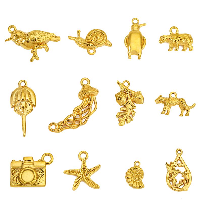 Jewelry Making Videos - 3pcs Stainless Steel Camera Leopard Charms