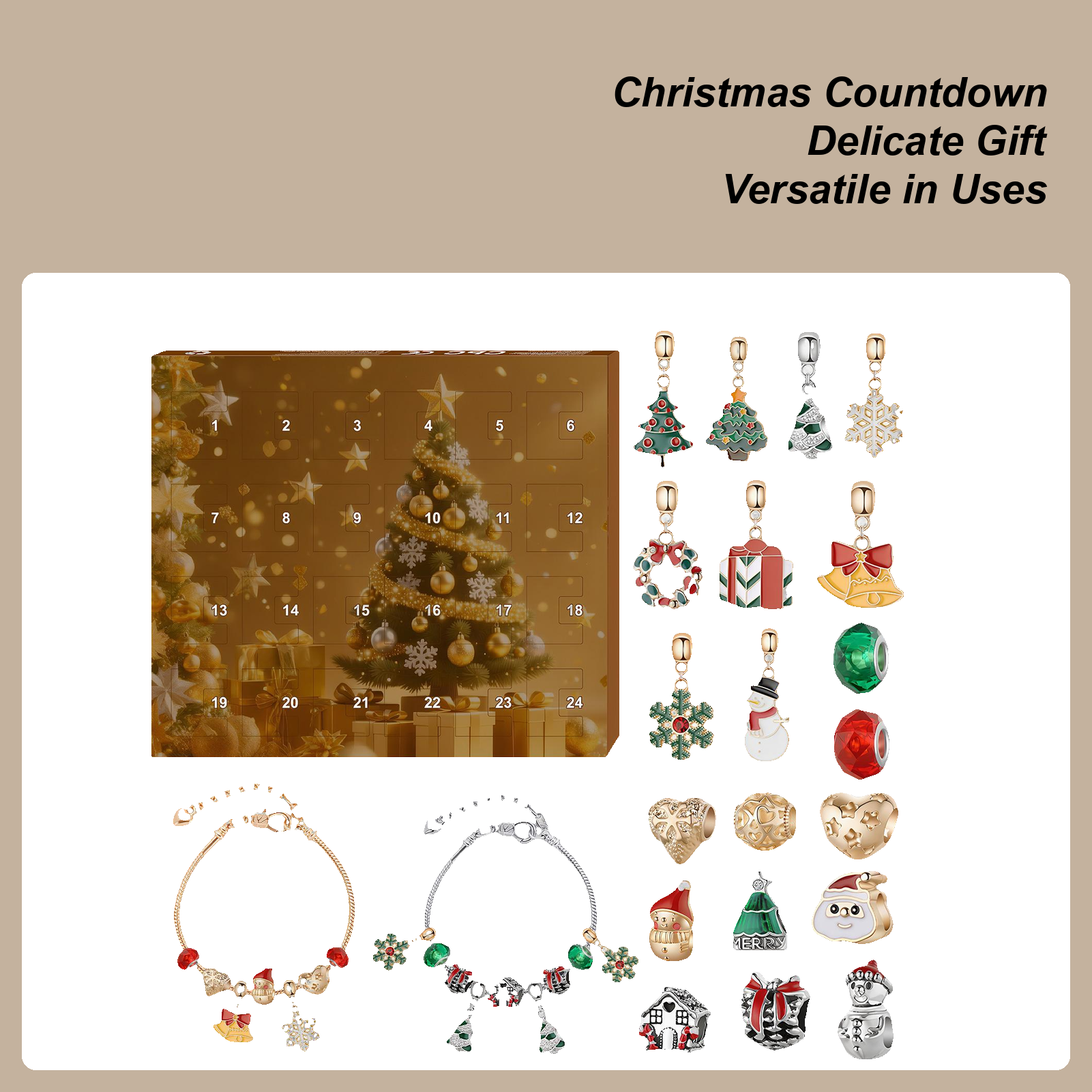 Jewelry Making For Teens - Christmas Calendar Advent Bracelets 24-Days Jewelry