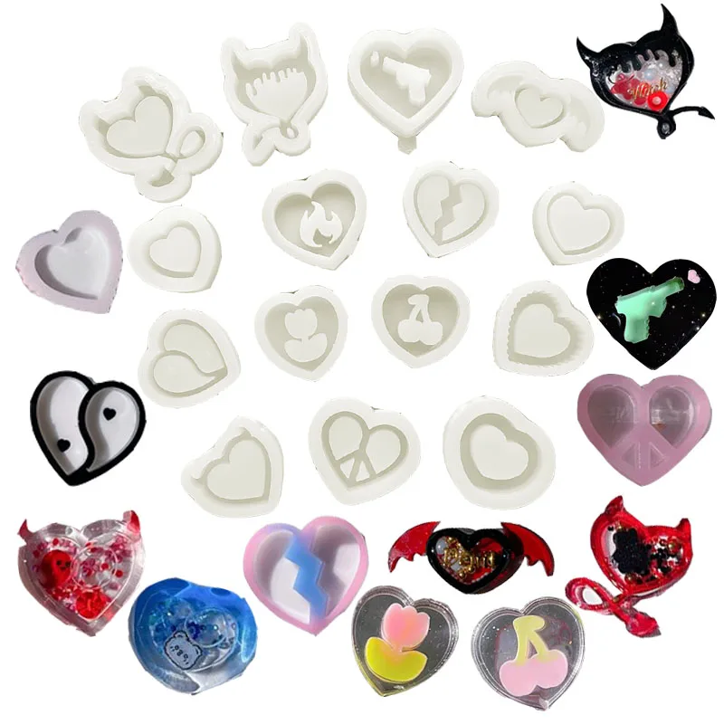 Jewelry Making Desk - DIY Heart Series Shaker Mold Resin