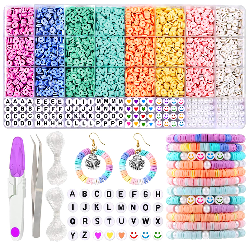Jewelry Making For Teens - Clay Beads Bracelet Making Kit Flat