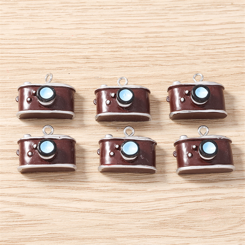 Jewelry Making Videos - 10pcs 21x16mm Cute Resin Camera Charms