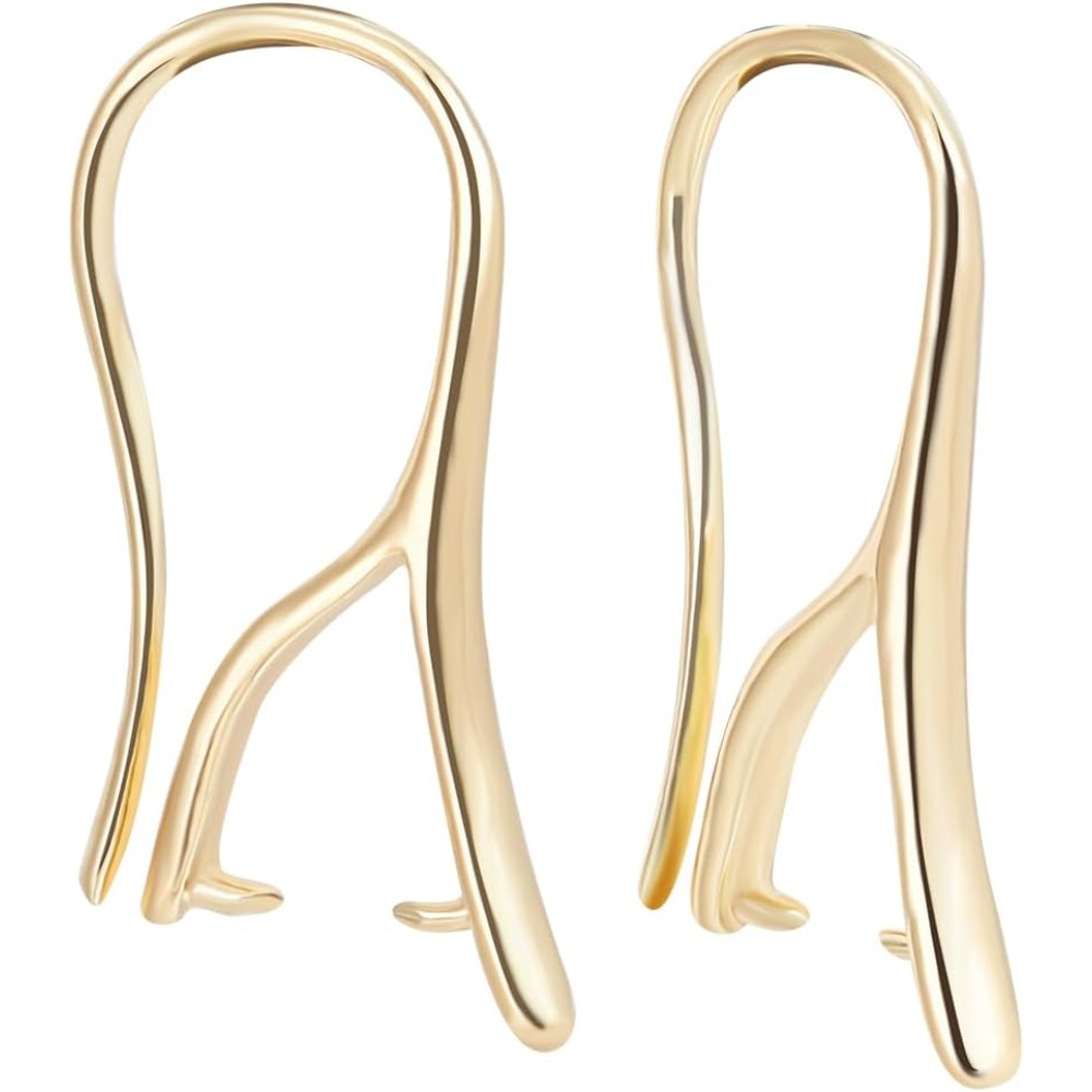 Jewelry Making Gold Wire - 30Pcs Earring Hooks with Pinch Bails