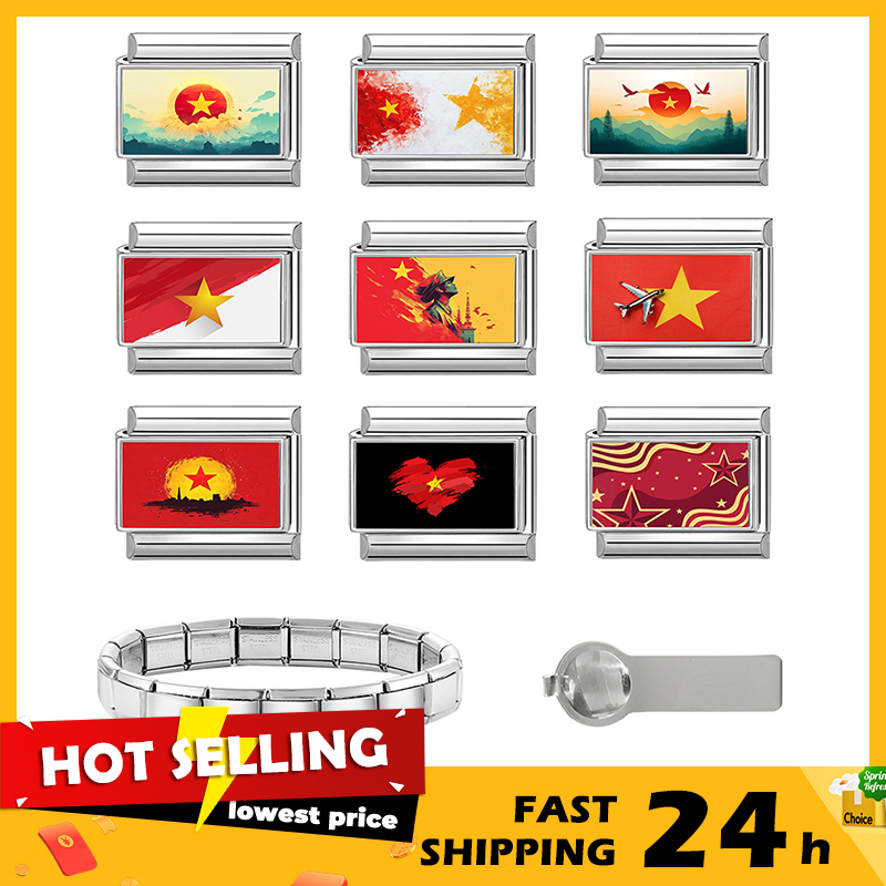 Jewelry Making Vietnam - Vietnam Independence Day Series Pattern Charm