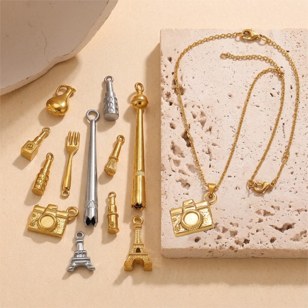 Jewelry Making Videos - 2Pcs Stainless Steel Fork Camera Eiffel