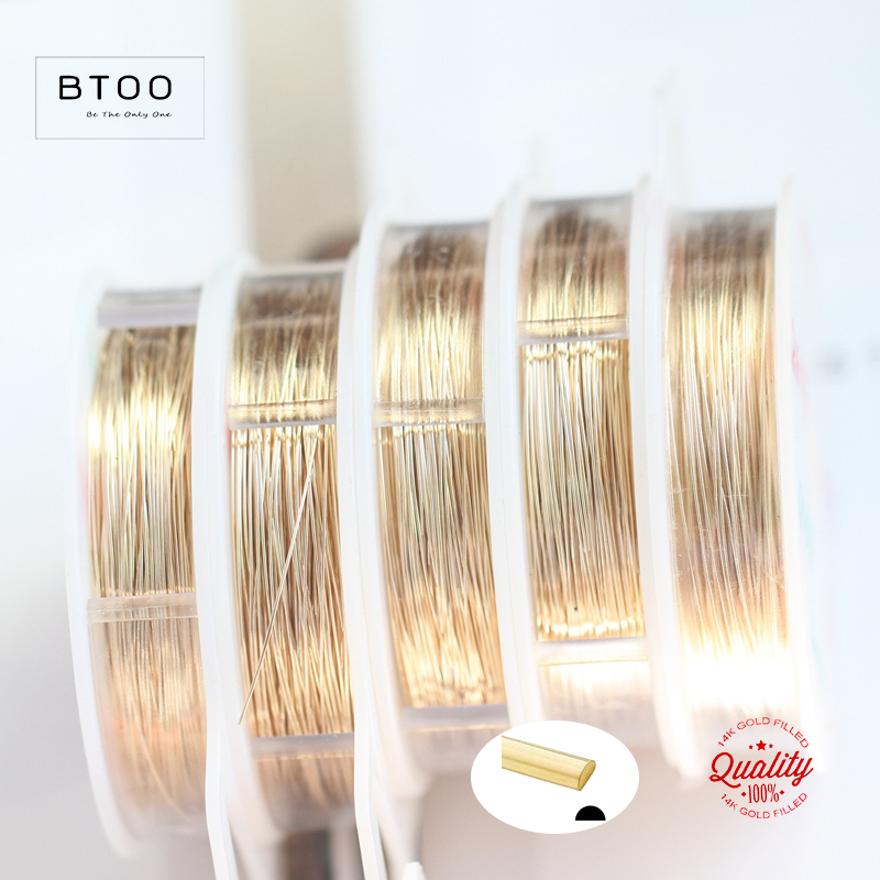 Jewelry Making Gold Wire - 14K Gold Filled Half Round Wire