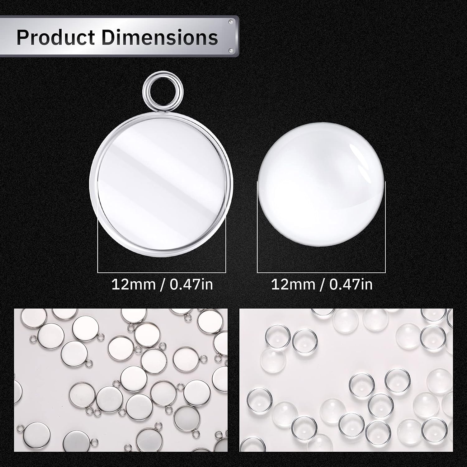20 Pieces Stainless Steel Roun - Jewelry Making Tray 评论和价格