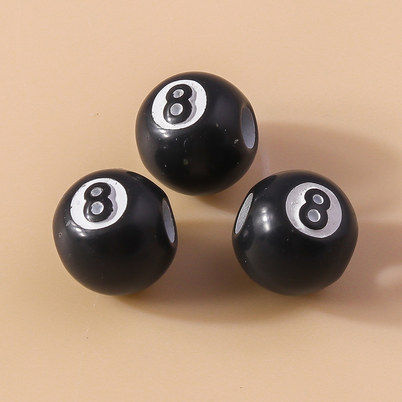50pcs Resin 3D Black No 8 Bill - Jewelry Making Table 评论和价格