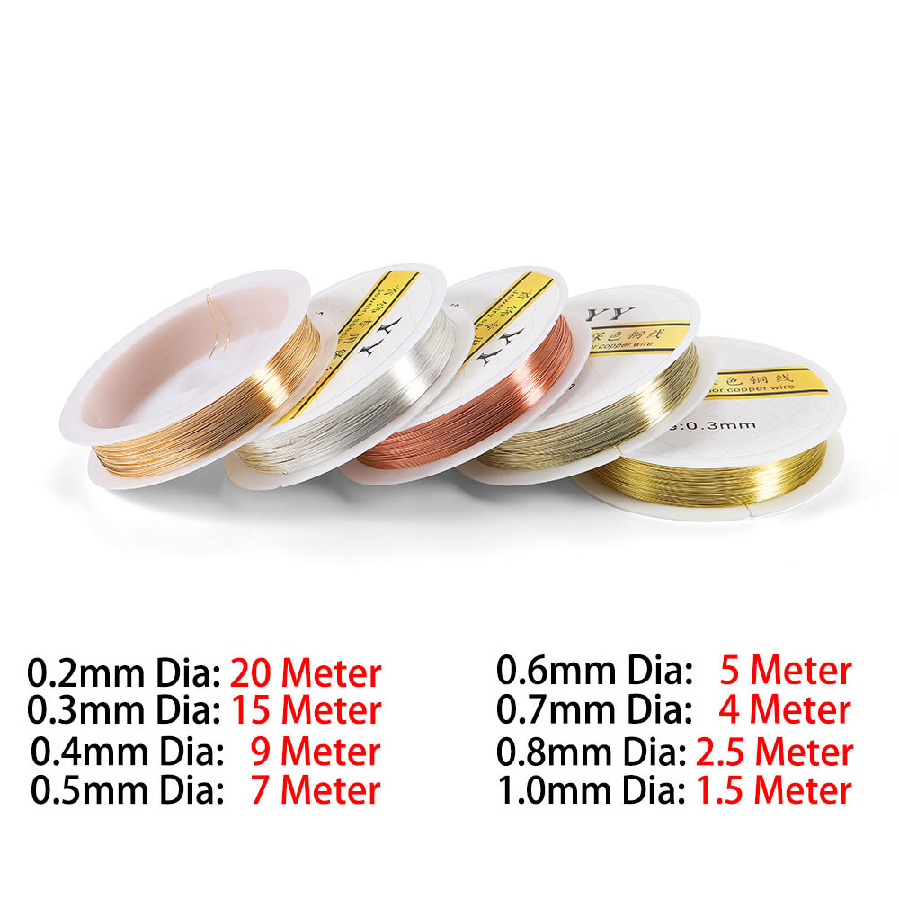 1Roll Gold Color Copper Wire 0 - Jewelry Making Gold Wire 评论和价格