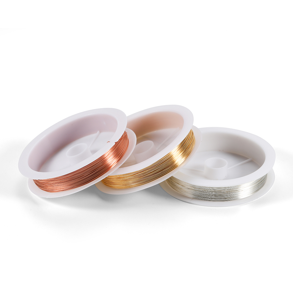 1Roll Gold Color Copper Wire 0 - Jewelry Making Gold Wire 评论和价格