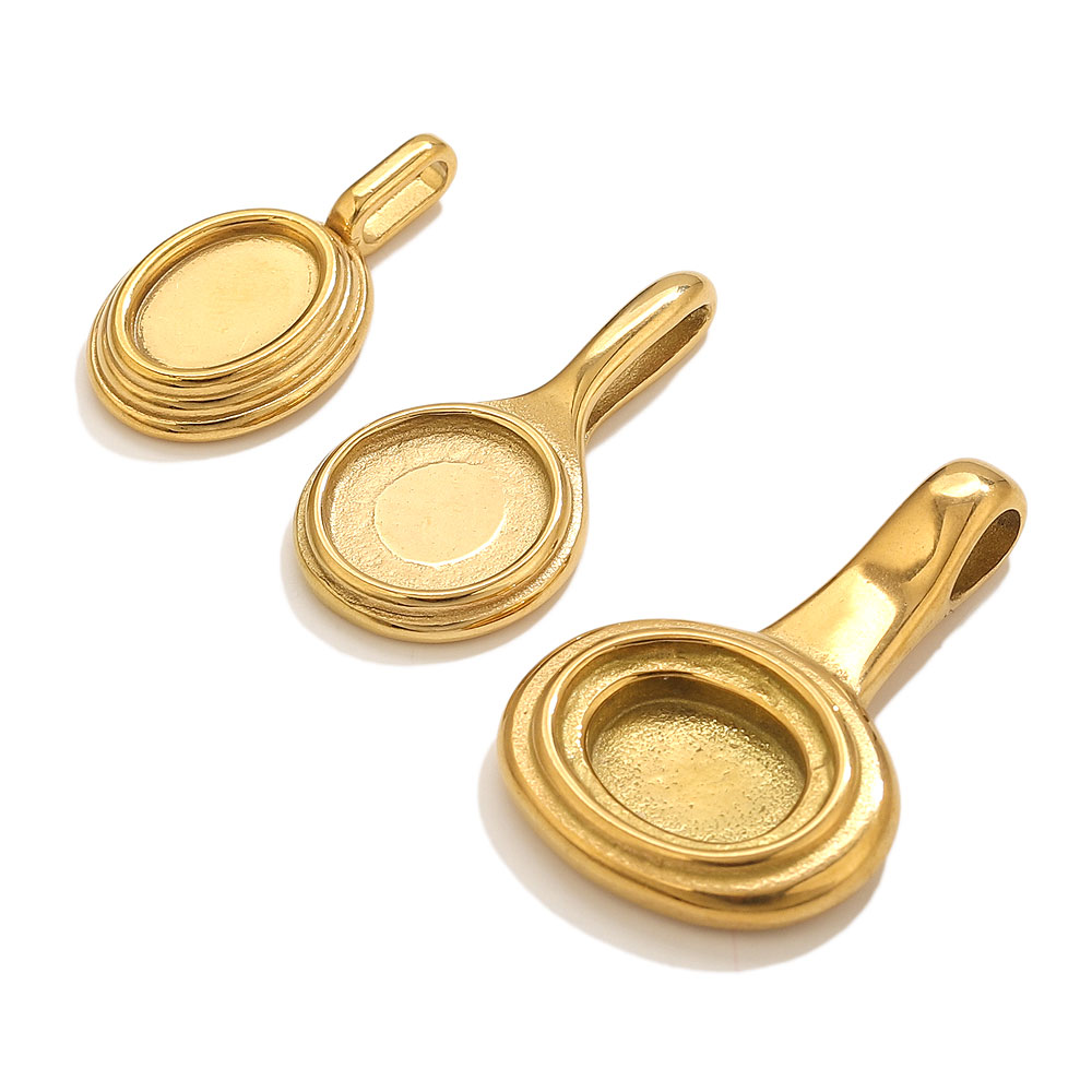 5pcs Stainless Steel Round Ova - Jewelry Making Tray 评论和价格