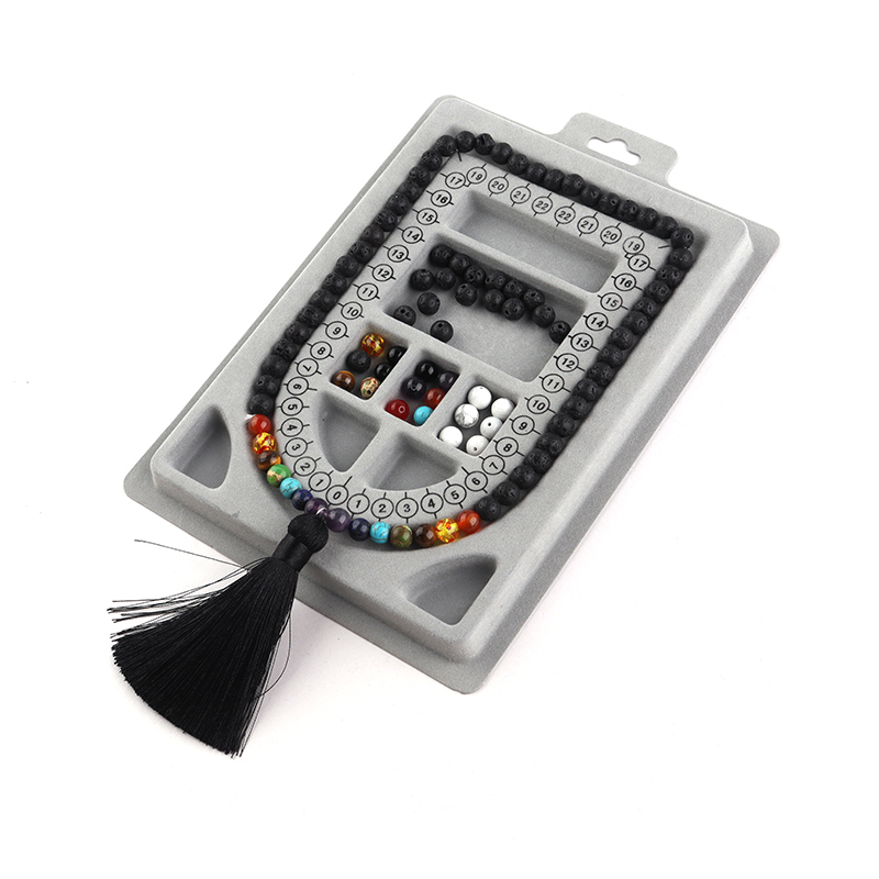 1PC Grey Flocked Bead Board Br - Jewelry Making Table 评论和价格