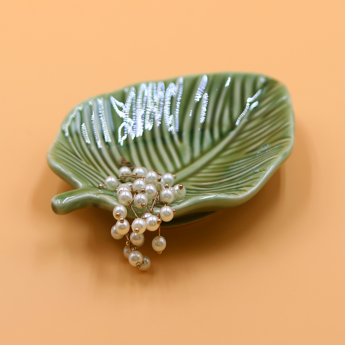 1Pcs Leaf-Shaped Jewelry Organ - Jewelry Making Tray 评论和价格