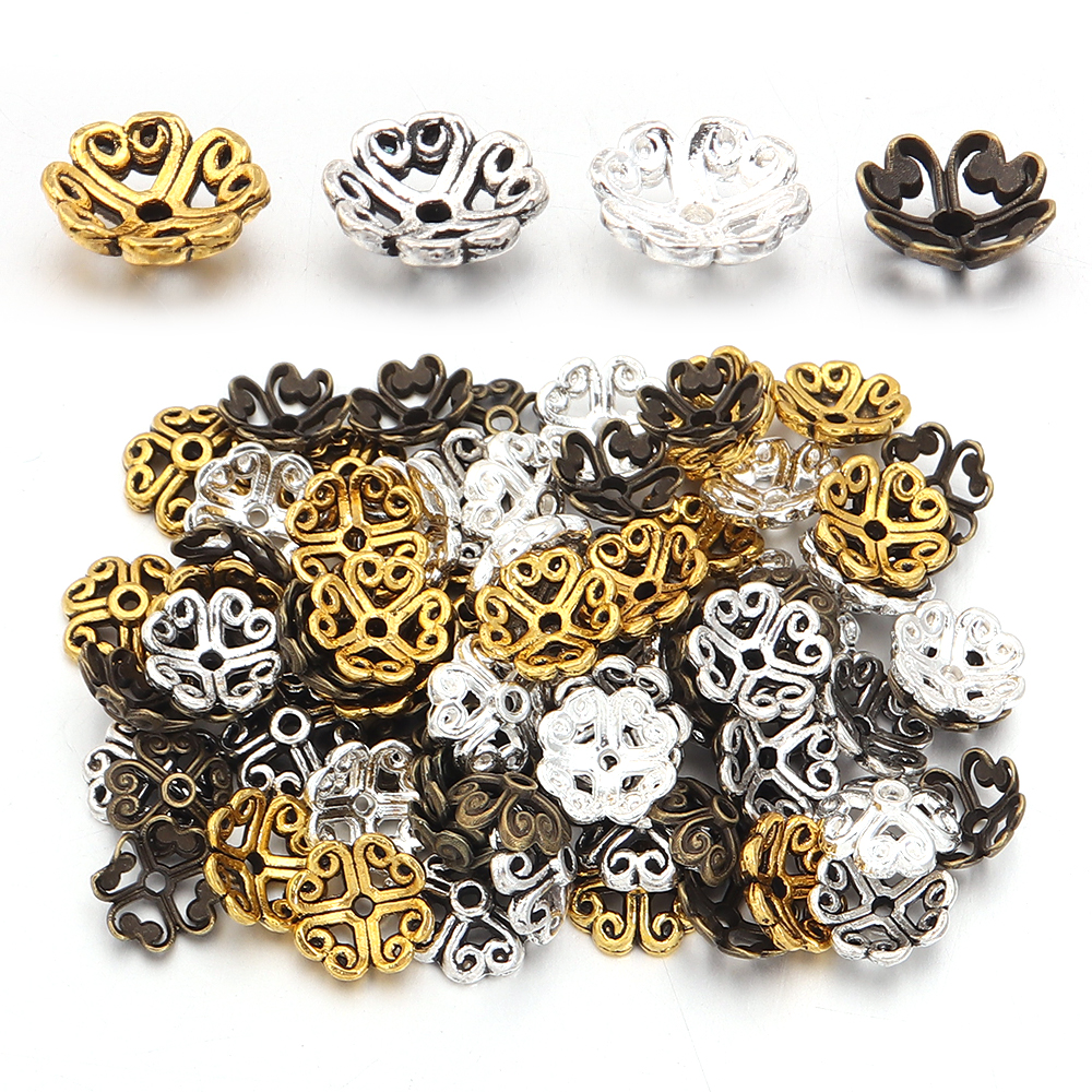 100pcs 8mm Alloy Hollow Out Fl - Jewelry Making Tray 评论和价格