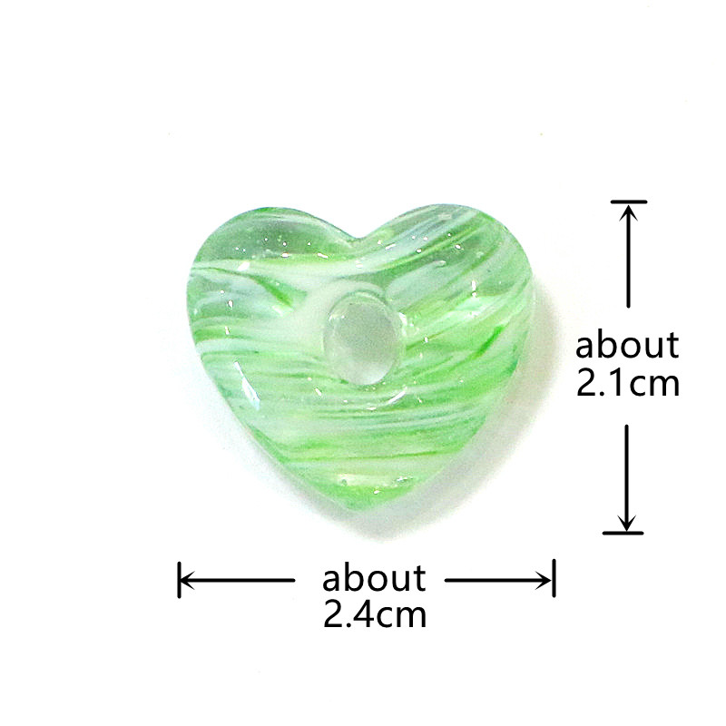 2pcs Mini Hollow Heart Glass B - Jewelry Making Ideas With Beads 评论和价格