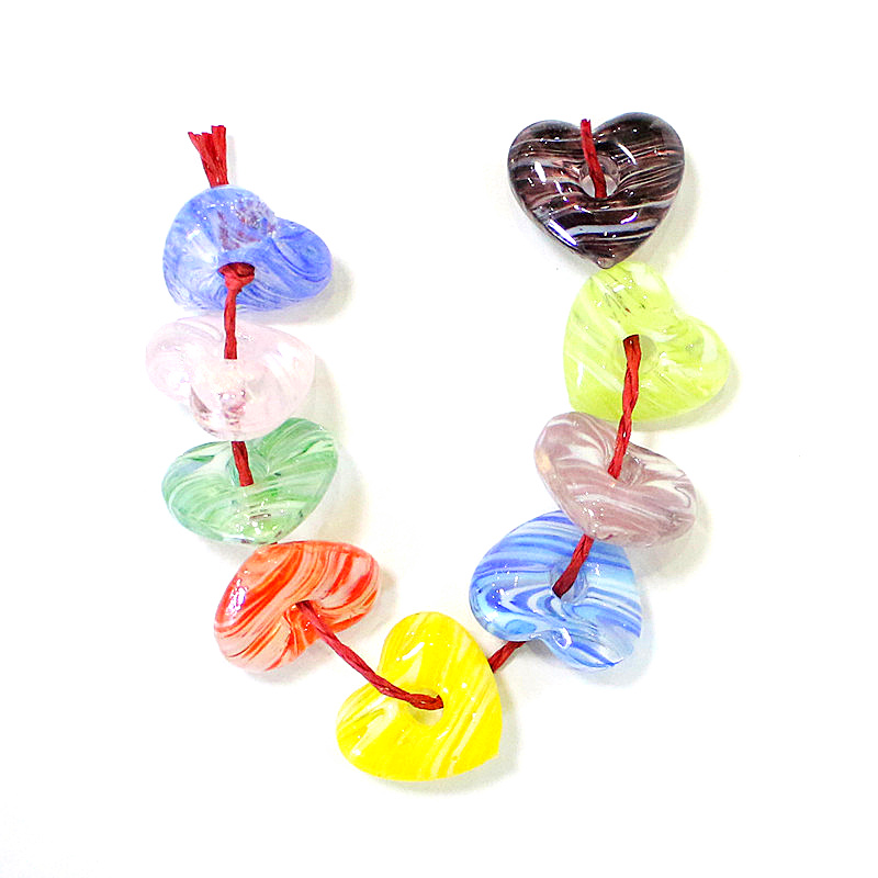 2pcs Mini Hollow Heart Glass B - Jewelry Making Ideas With Beads 评论和价格