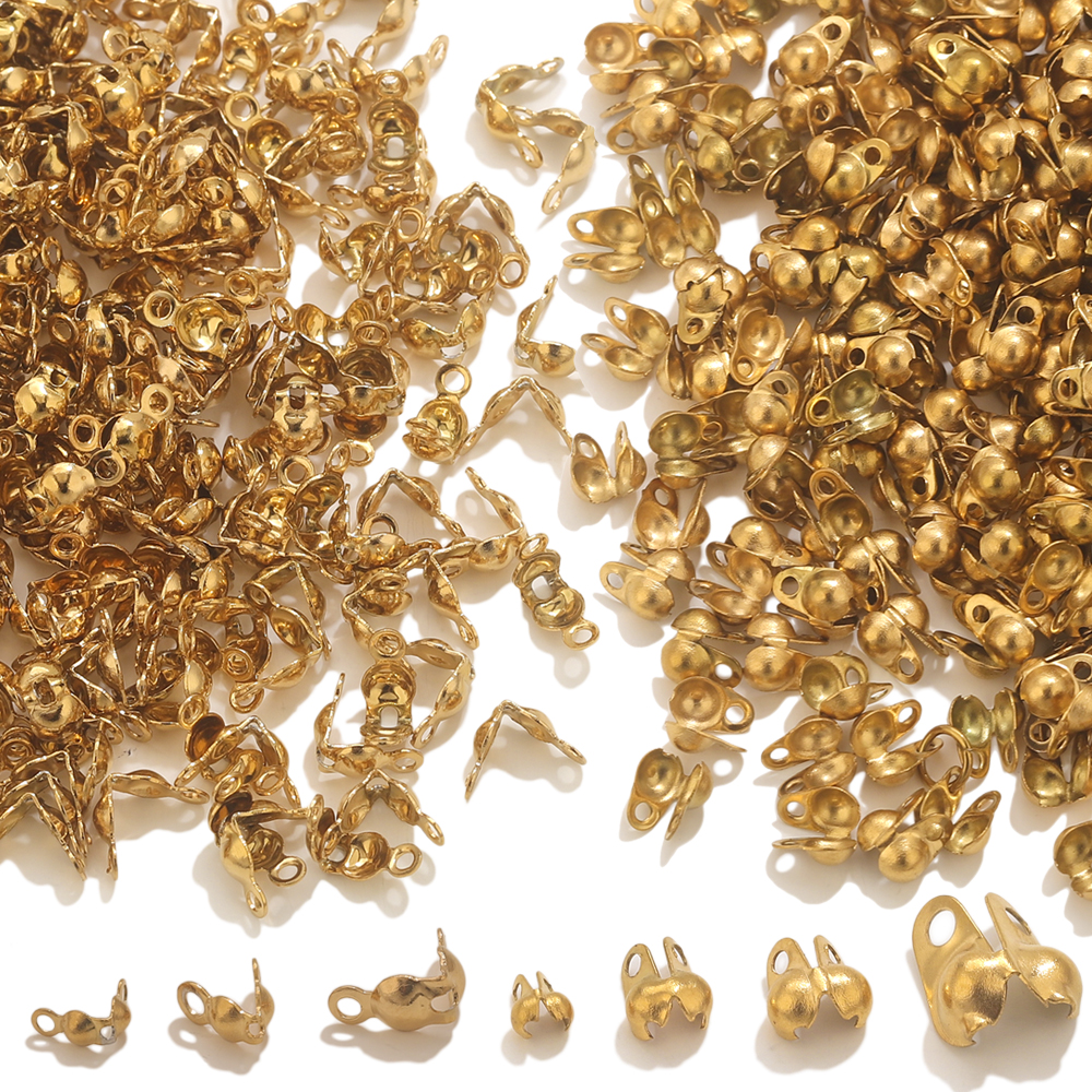 50pcs PVD Gold Plated Stainles - Jewelry Making Material 评论和价格