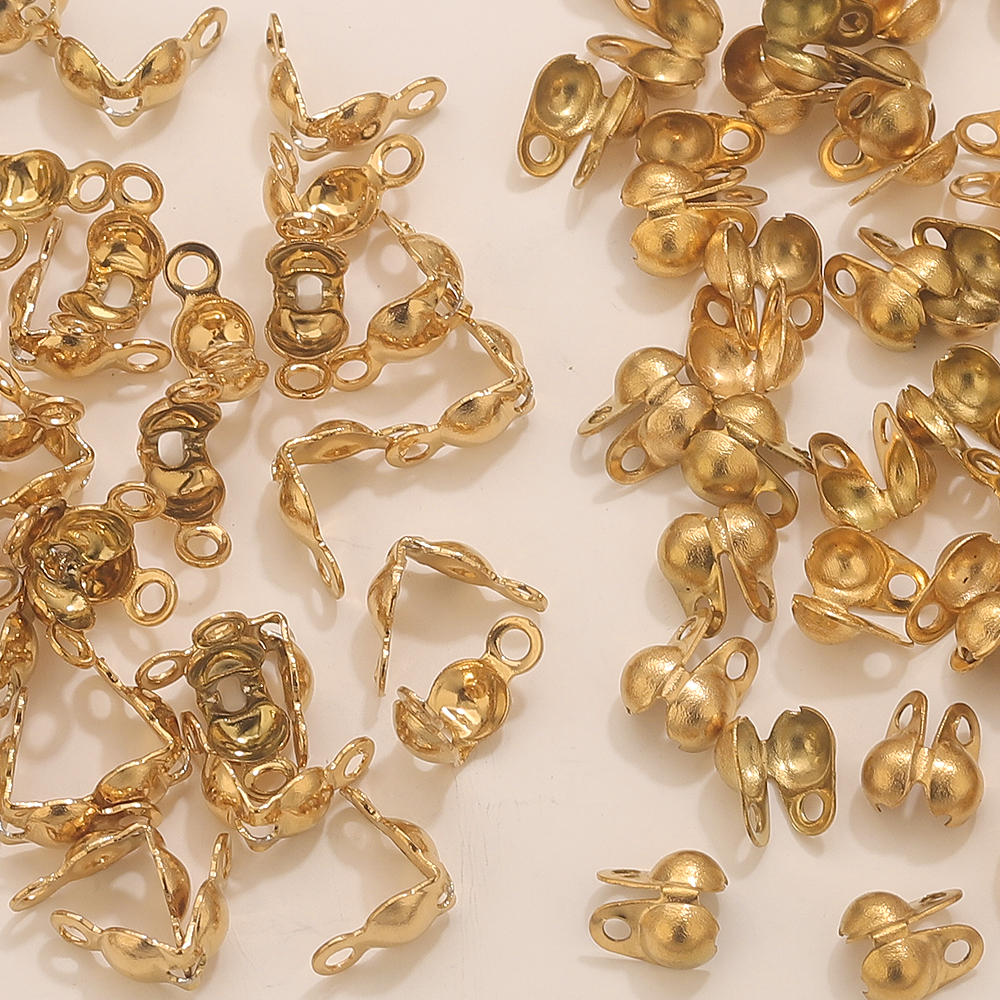 50pcs PVD Gold Plated Stainles - Jewelry Making Material 评论和价格