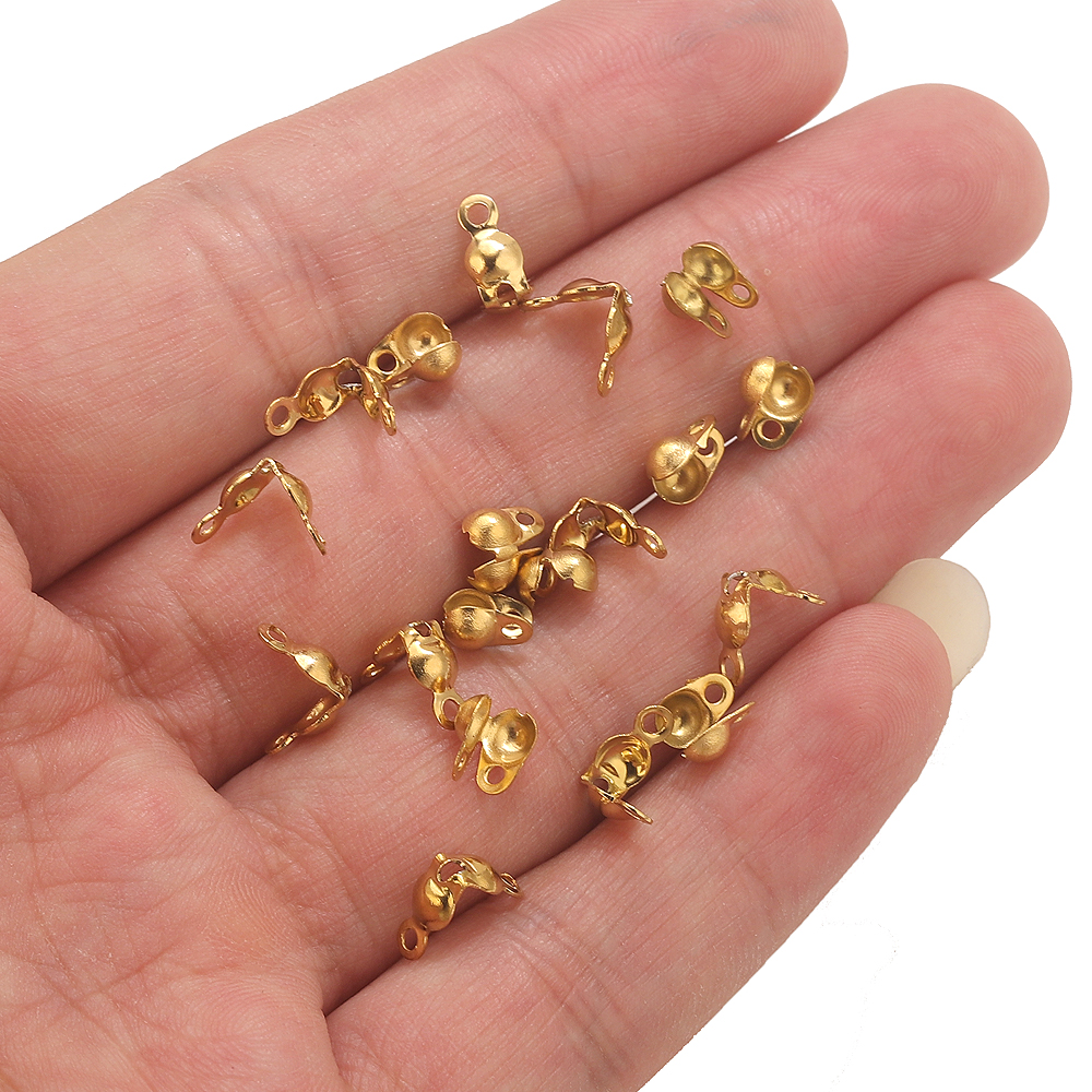 50pcs PVD Gold Plated Stainles - Jewelry Making Material 评论和价格