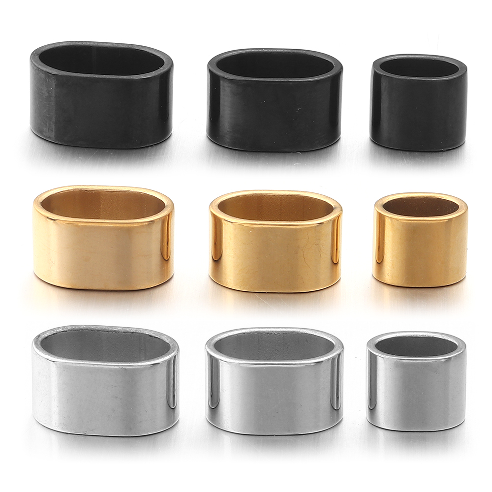 6pcs Flat Stainless Steel Tube - Jewelry Making With Beads 评论和价格