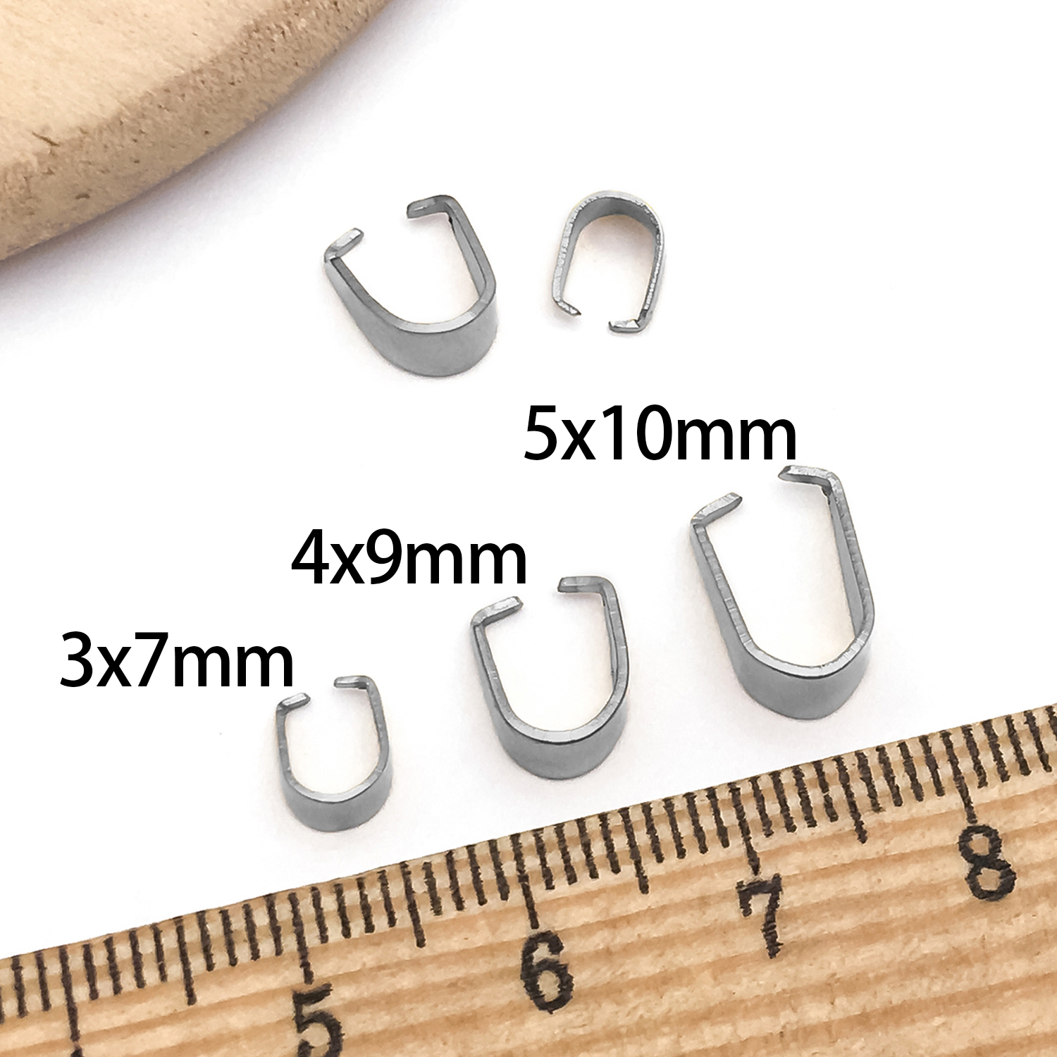 50pcs Stainless Steel Clip Cha - Jewelry Making Charms 评论和价格