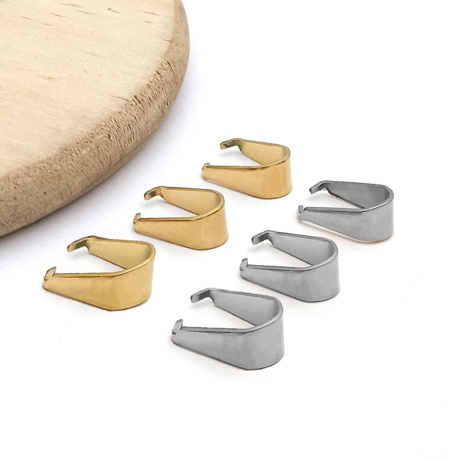 50pcs Stainless Steel Clip Cha - Jewelry Making Charms 评论和价格