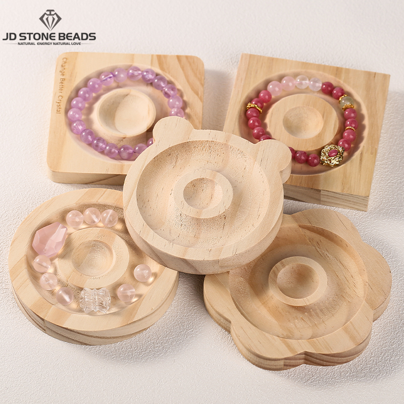 1Pc DIY Natural Wooden Beading - Jewelry Making Tray 评论和价格