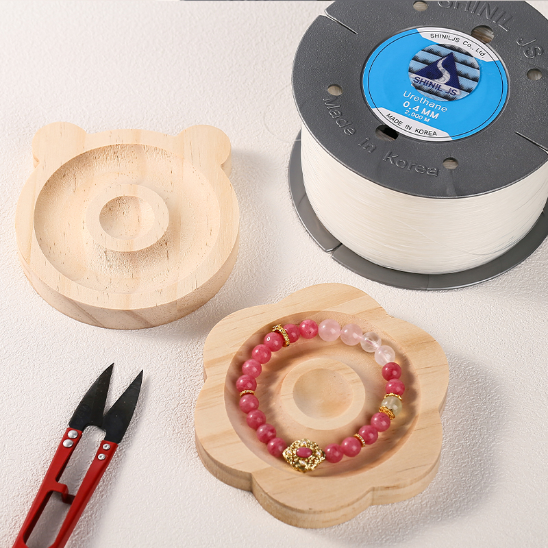 1Pc DIY Natural Wooden Beading - Jewelry Making Tray 评论和价格