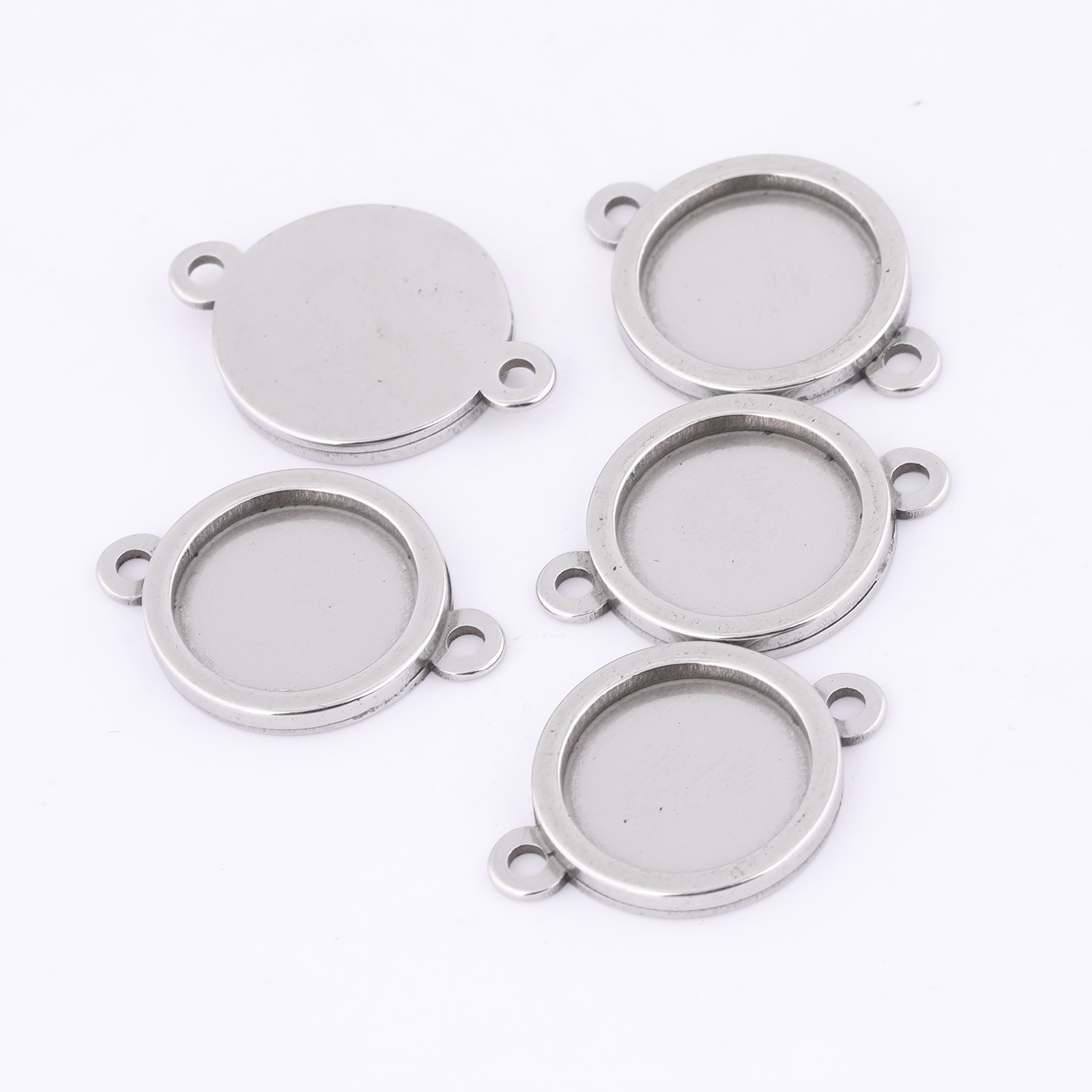 10pcs Stainless Steel 12mm Cab - Jewelry Making Tray 评论和价格