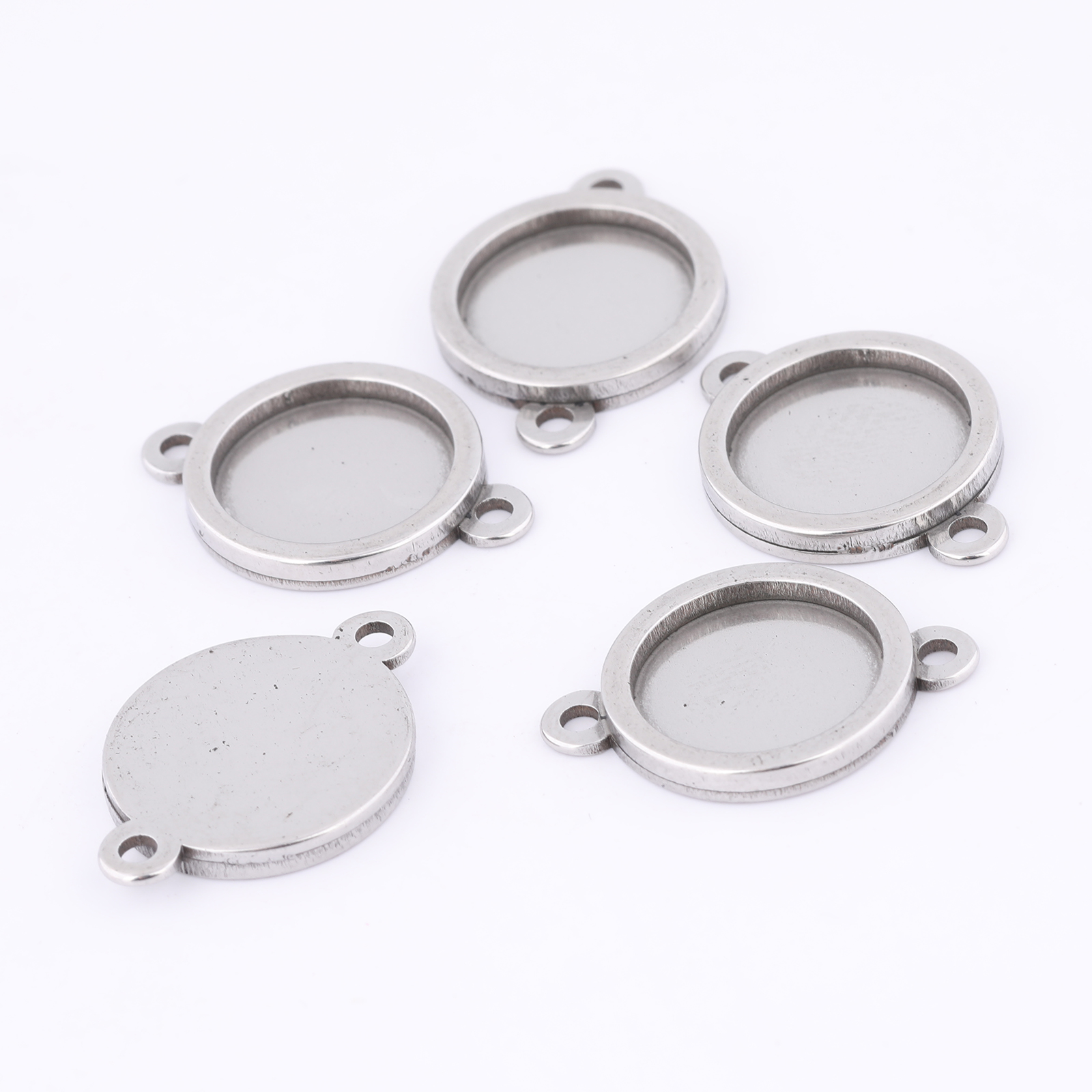 10pcs Stainless Steel 12mm Cab - Jewelry Making Tray 评论和价格