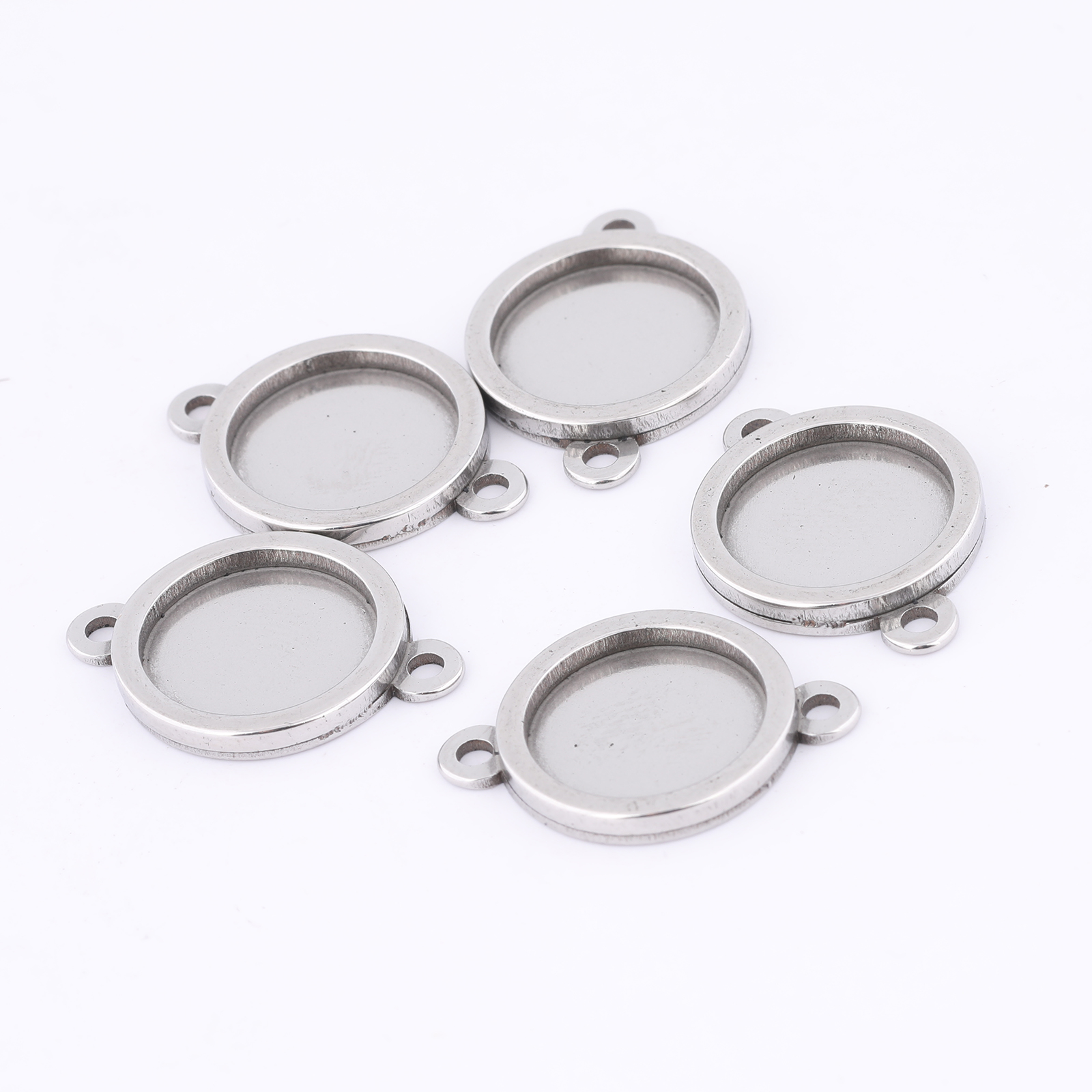 10pcs Stainless Steel 12mm Cab - Jewelry Making Tray 评论和价格