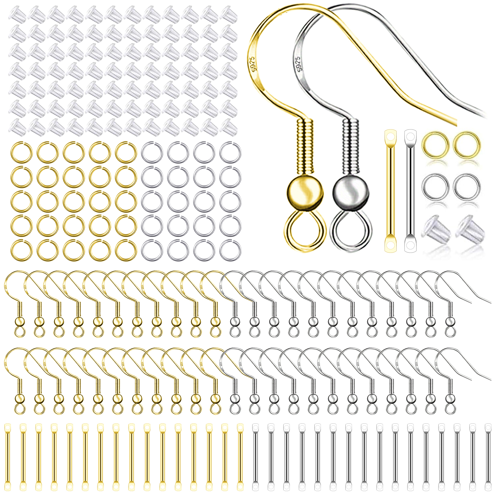 925 Silver/Gold Plated Earring - Jewelry Making Material 评论和价格