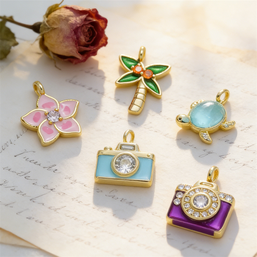 4Pcs Pendant Handmade Enamel B - Jewelry Making Videos 评论和价格