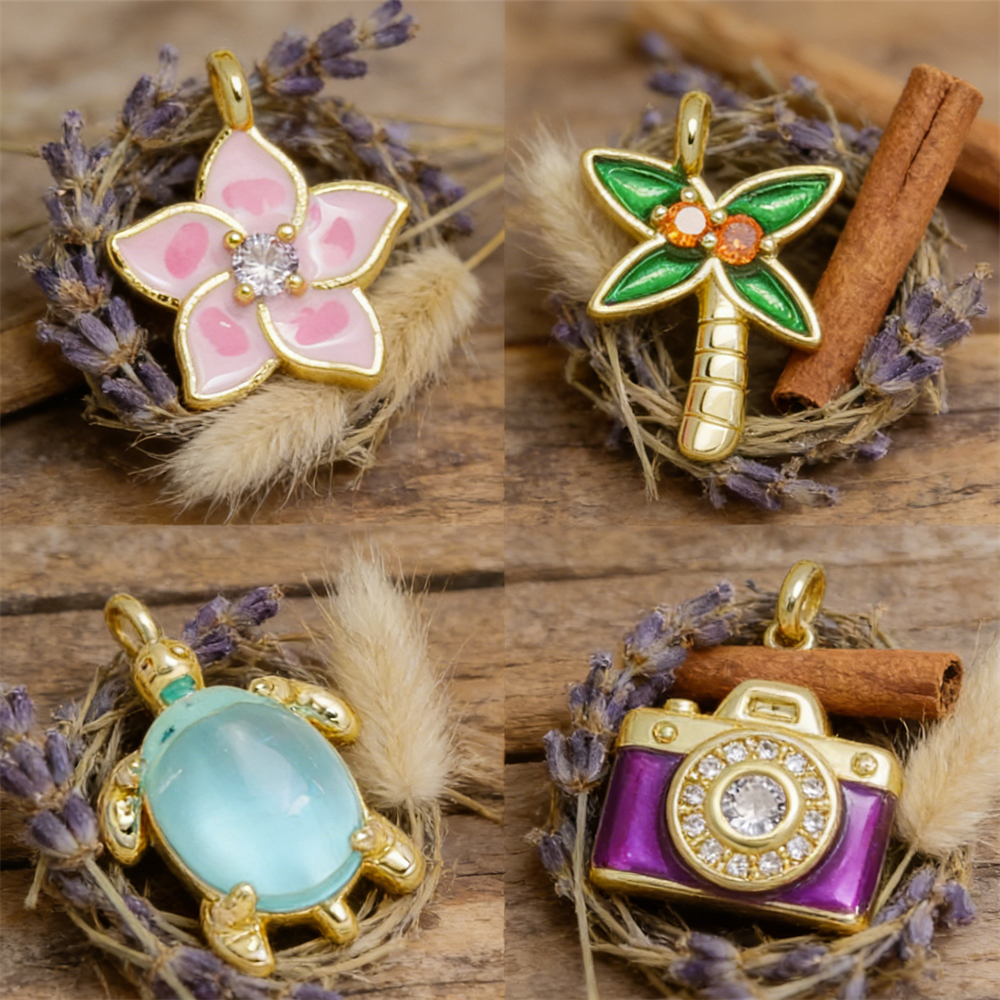 4Pcs Pendant Handmade Enamel B - Jewelry Making Videos 评论和价格