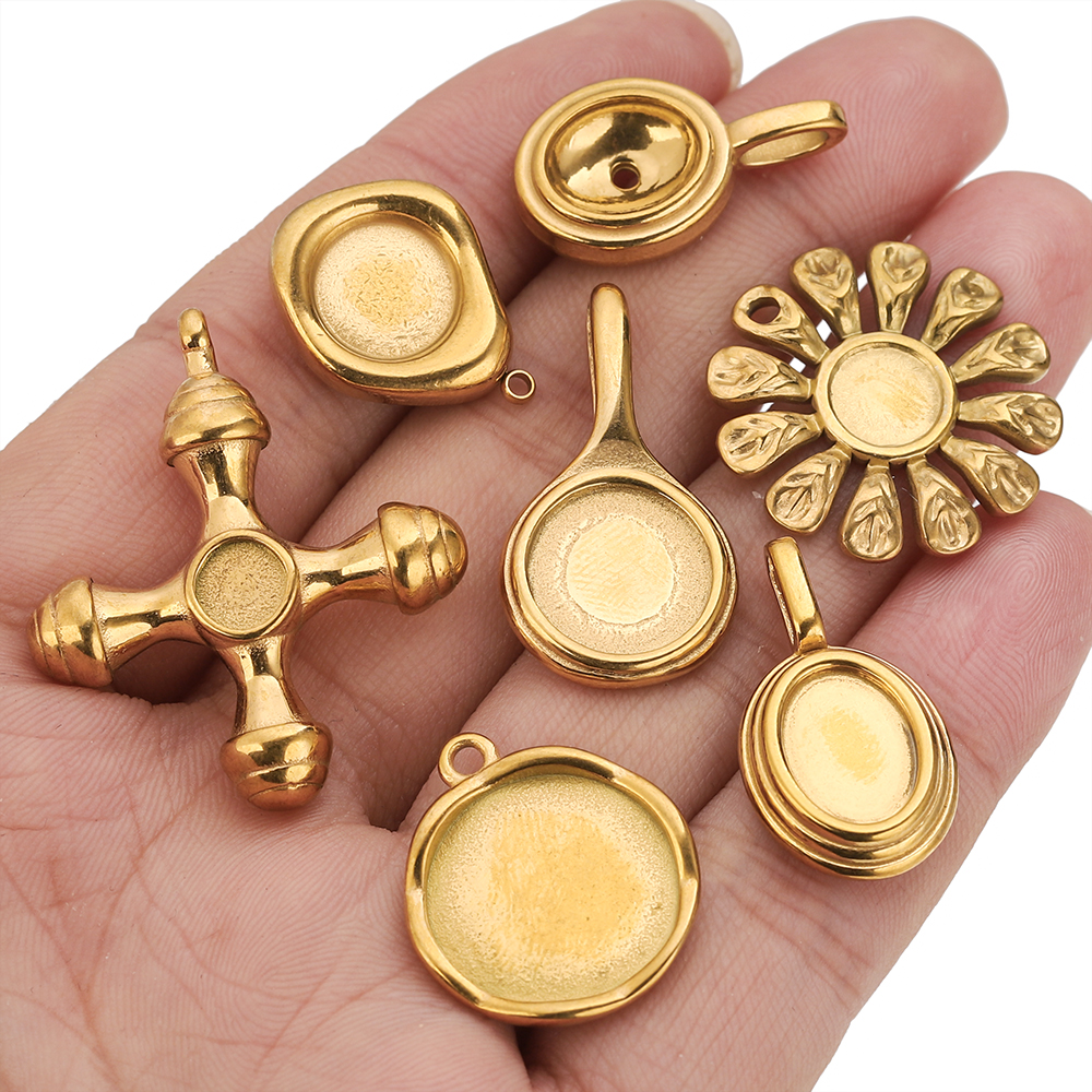 4-5PCS Stainless Steel Gold Ch - Jewelry Making Tray 评论和价格