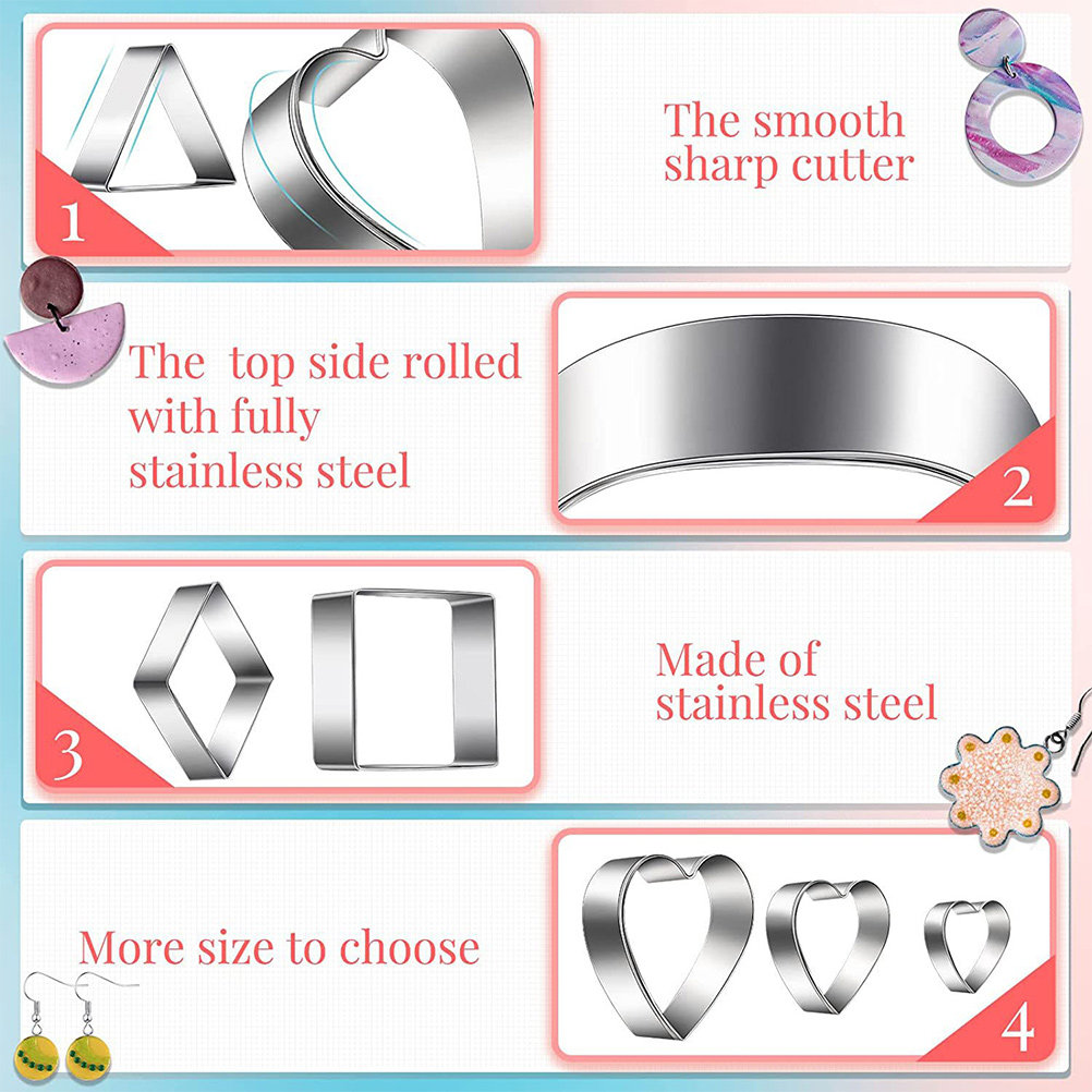 1Set Stainless Steel Polymer C - Jewelry Making Tools 评论和价格