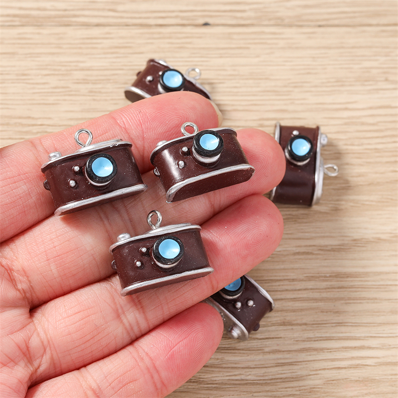 10pcs 21x16mm Cute Resin Camer - Jewelry Making Videos 评论和价格