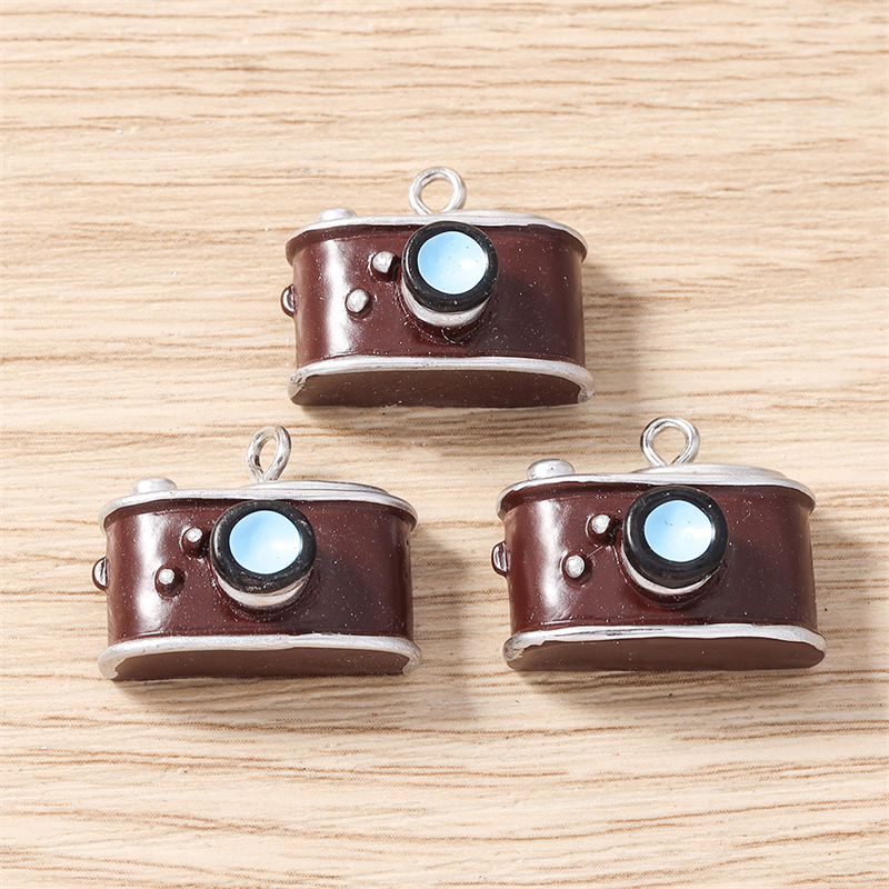 10pcs 21x16mm Cute Resin Camer - Jewelry Making Videos 评论和价格