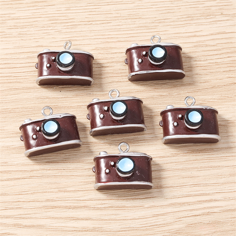 10pcs 21x16mm Cute Resin Camer - Jewelry Making Videos 评论和价格