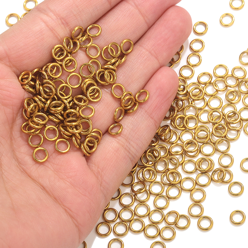 50pcs Stainless Steel O Ring G - Jewelry Making Thread 评论和价格