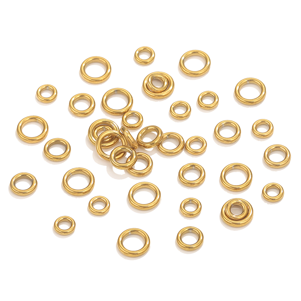 50pcs Stainless Steel O Ring G - Jewelry Making Thread 评论和价格