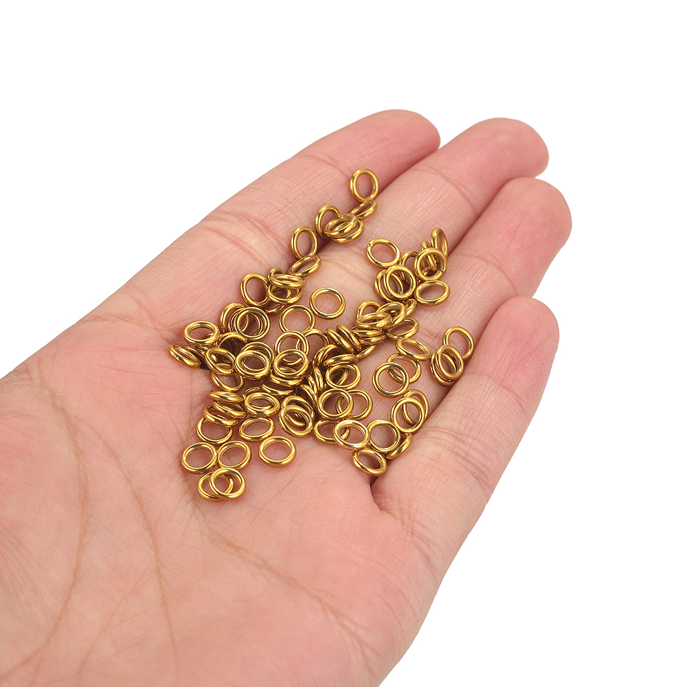 50pcs Stainless Steel O Ring G - Jewelry Making Thread 评论和价格