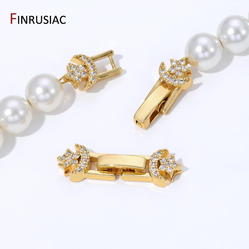 18K Gold Plated Brass Pearl Cl - Jewelry Making With Beads 评论和价格
