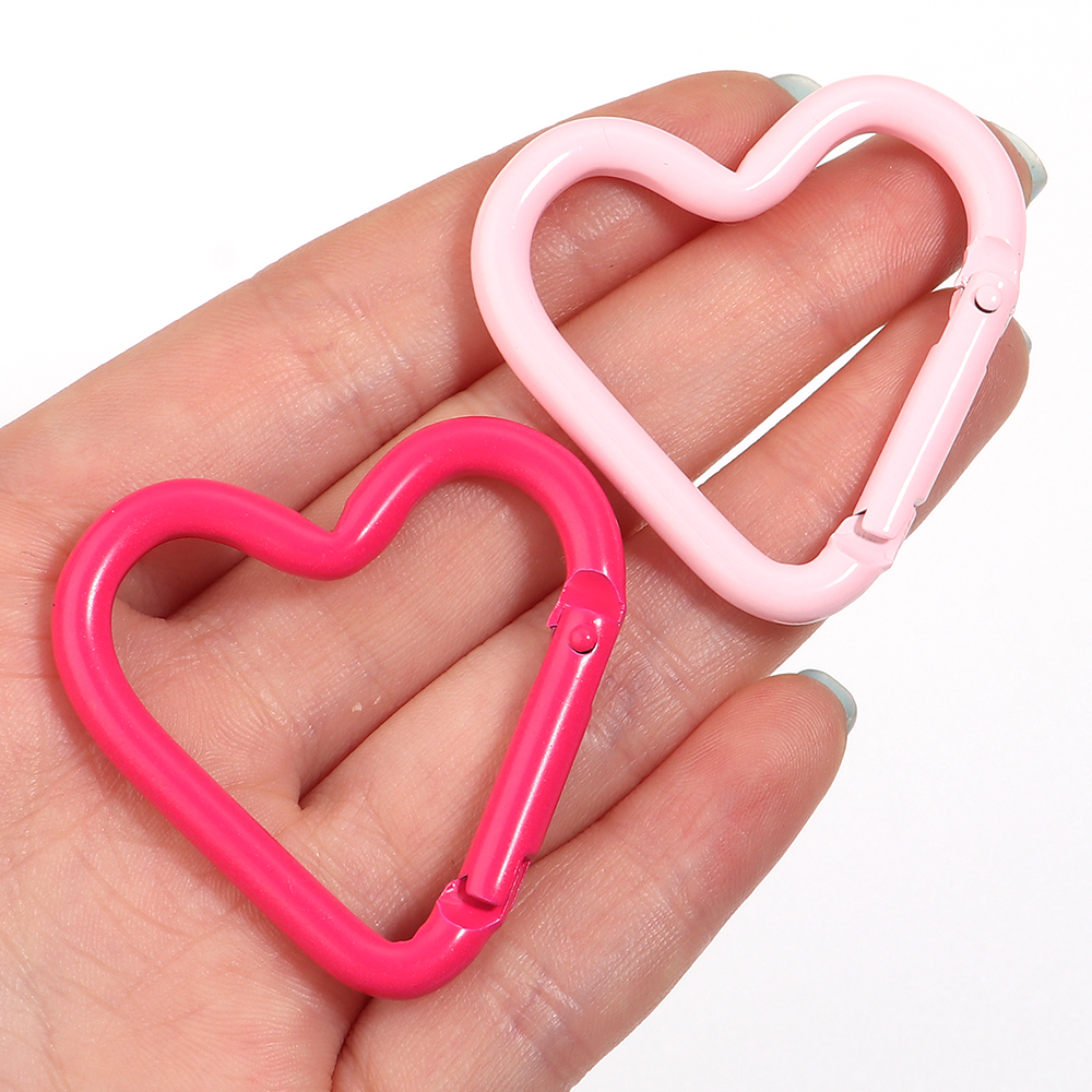 5pcs Colorful Heart-shaped Alu - Jewelry Making Material 评论和价格