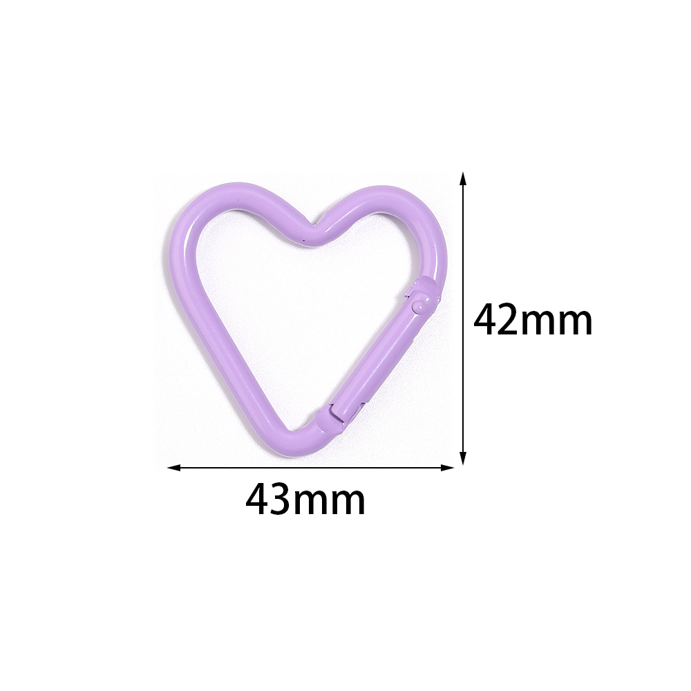 5pcs Colorful Heart-shaped Alu - Jewelry Making Material 评论和价格