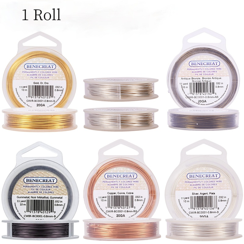 1 Rolls 20-Gauge 0.8mm Tarnish - Jewelry Making Gold Wire 评论和价格
