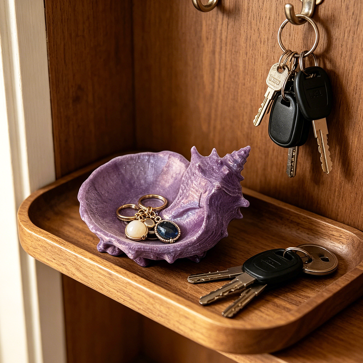 Pearlescent Purple Conch-Shape - Jewelry Making Table 评论和价格