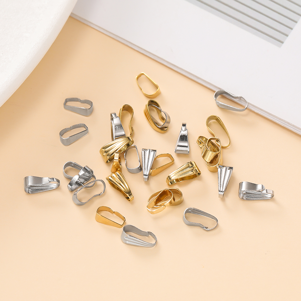 50Pcs/Pack Stainless Steel Buc - Jewelry Making Charms 评论和价格