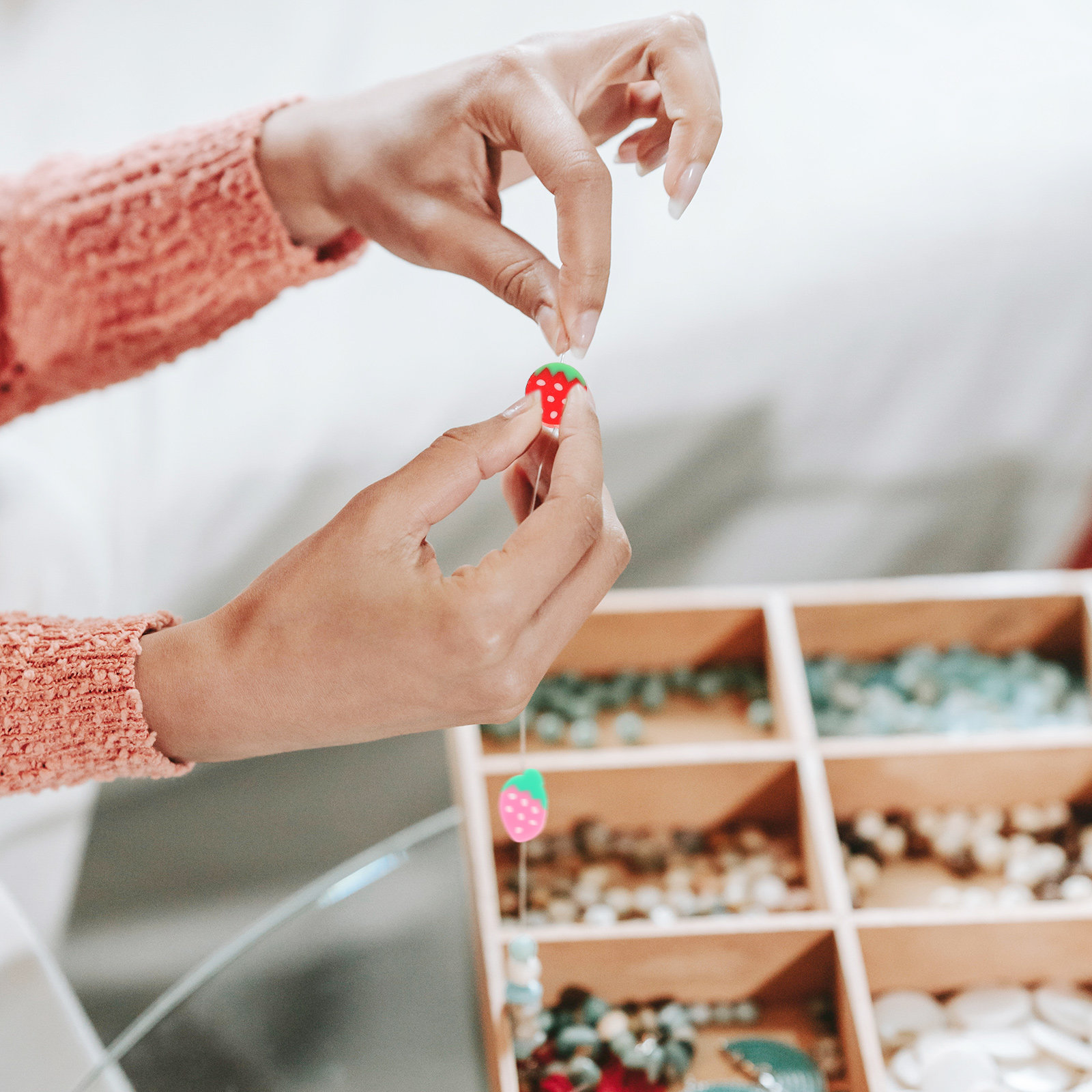 100Pcs Premium Polymer Clay Fr - Jewelry Making Ideas With Beads 评论和价格