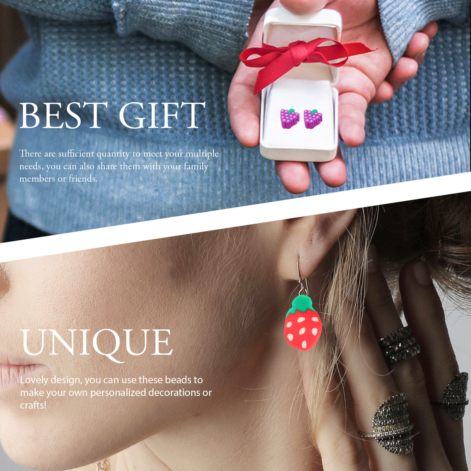 100Pcs Premium Polymer Clay Fr - Jewelry Making Ideas With Beads 评论和价格